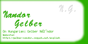 nandor gelber business card